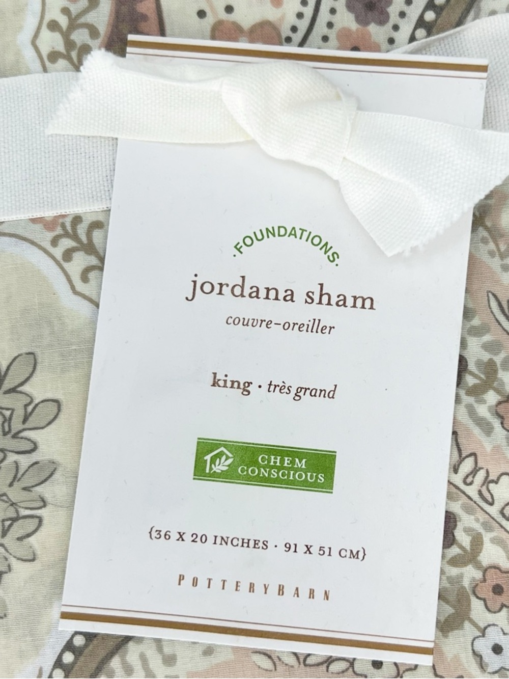 NEW Pottery Barn Jordana Paisley Percale Duvet Cover King/Cal + Shams Neutral - Picture 5 of 8